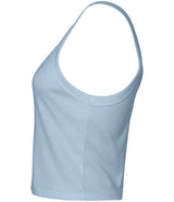 Bella Ladies Micro Rib Spaghetti Strap Tank Top | Solid Baby Blue Blend thumbnail 6