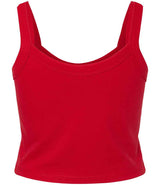 Bella Ladies Micro Rib Spaghetti Strap Tank Top | Solid Red Blend thumbnail 5