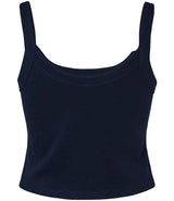 Bella Ladies Micro Rib Spaghetti Strap Tank Top | Solid Navy Blend thumbnail 5