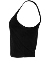 Bella Ladies Micro Rib Spaghetti Strap Tank Top | Solid Black Blend thumbnail 6