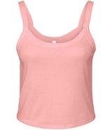 Bella Ladies Micro Rib Spaghetti Strap Tank Top | Solid Pink Blend thumbnail 4