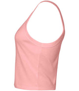 Bella Ladies Micro Rib Spaghetti Strap Tank Top | Solid Pink Blend thumbnail 6