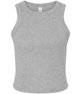 Bella Ladies Micro Rib Racer Tank Top | Athletic Heather thumbnail 4