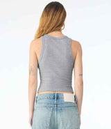 Bella Ladies Micro Rib Racer Tank Top | Athletic Heather thumbnail 2