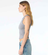 Bella Ladies Micro Rib Racer Tank Top | Athletic Heather thumbnail 3