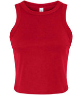 Bella Ladies Micro Rib Racer Tank Top | Solid Red Blend thumbnail 4