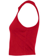 Bella Ladies Micro Rib Racer Tank Top | Solid Red Blend thumbnail 6