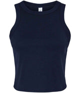 Bella Ladies Micro Rib Racer Tank Top | Solid Navy Blend thumbnail 4