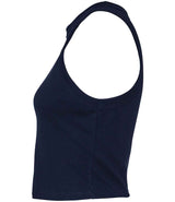 Bella Ladies Micro Rib Racer Tank Top | Solid Navy Blend thumbnail 6