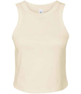Bella Ladies Micro Rib Racer Tank Top | Solid Natural Blend thumbnail 4