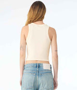 Bella Ladies Micro Rib Racer Tank Top | Solid Natural Blend thumbnail 2