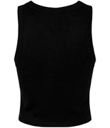 Bella Ladies Micro Rib Racer Tank Top | Solid Black Blend thumbnail 5