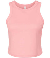 Bella Ladies Micro Rib Racer Tank Top | Solid Pink Blend thumbnail 4