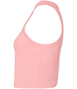 Bella Ladies Micro Rib Racer Tank Top | Solid Pink Blend thumbnail 6