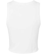 Bella Ladies Micro Rib Racer Tank Top | Solid White Blend thumbnail 5