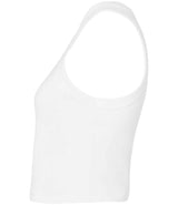 Bella Ladies Micro Rib Racer Tank Top | Solid White Blend thumbnail 6