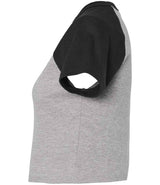 Bella Ladies Micro Rib Raglan Baby T-Shirt | Athletic Heather/Black thumbnail 6