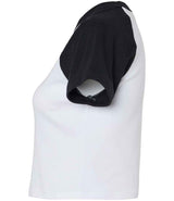 Bella Ladies Micro Rib Raglan Baby T-Shirt | White/Black thumbnail 6