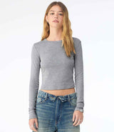 Bella Micro Rib Long Sleeve Baby T-Shirt | Athletic Heather thumbnail 1