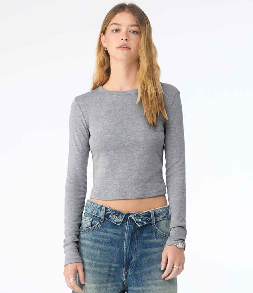 Bella Micro Rib Long Sleeve Baby T-Shirt | Athletic Heather