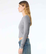 Bella Micro Rib Long Sleeve Baby T-Shirt | Athletic Heather thumbnail 3