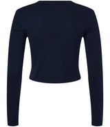 Bella Micro Rib Long Sleeve Baby T-Shirt | Solid Navy Blend thumbnail 5