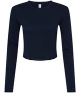 Bella Micro Rib Long Sleeve Baby T-Shirt | Solid Navy Blend thumbnail 4