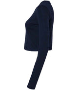 Bella Micro Rib Long Sleeve Baby T-Shirt | Solid Navy Blend thumbnail 6