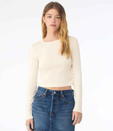 Bella Micro Rib Long Sleeve Baby T-Shirt | Solid Natural Blend thumbnail 1
