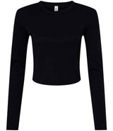 Bella Micro Rib Long Sleeve Baby T-Shirt | Solid Black Blend thumbnail 4