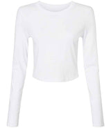 Bella Micro Rib Long Sleeve Baby T-Shirt | Solid White Blend thumbnail 4