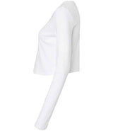 Bella Micro Rib Long Sleeve Baby T-Shirt | Solid White Blend thumbnail 6