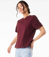 Bella Ladies Heavy Boxy T-Shirt | Maroon thumbnail 3
