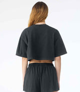 Bella Ladies Heavyweight Washed Cropped T-Shirt | Washed Black thumbnail 2