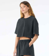 Bella Ladies Heavyweight Washed Cropped T-Shirt | Washed Black thumbnail 3