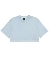 Bella Ladies Heavyweight Washed Cropped T-Shirt | Washed Denim thumbnail 5