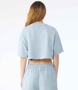 Bella Ladies Heavyweight Washed Cropped T-Shirt | Washed Denim thumbnail 2