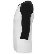 Canvas Unisex 3/4 Sleeve Baseball T-Shirt | White/Black thumbnail 6