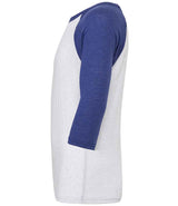 Canvas Unisex 3/4 Sleeve Baseball T-Shirt | White/Navy thumbnail 3