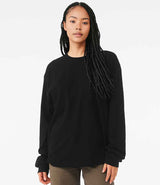 Canvas Unisex Heavyweight Long Sleeve Boxy T-Shirt | Black thumbnail 1
