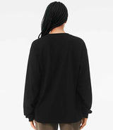 Canvas Unisex Heavyweight Long Sleeve Boxy T-Shirt | Black thumbnail 2