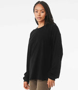 Canvas Unisex Heavyweight Long Sleeve Boxy T-Shirt | Black thumbnail 3
