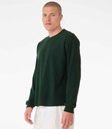 Canvas Unisex Heavyweight Long Sleeve Boxy T-Shirt | Forest Green thumbnail 3