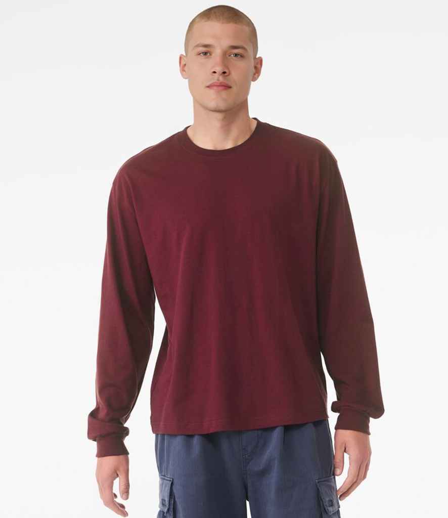 Canvas Unisex Heavyweight Long Sleeve Boxy T-Shirt | Maroon