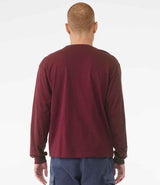 Canvas Unisex Heavyweight Long Sleeve Boxy T-Shirt | Maroon thumbnail 2
