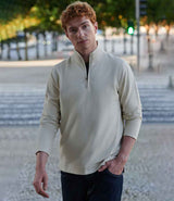 Front Row Premium Piqué 1/4 Zip Top | Natural thumbnail 1