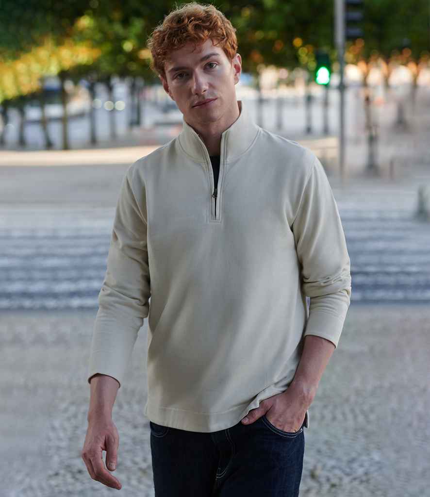 Front Row Premium Piqué 1/4 Zip Top | Natural