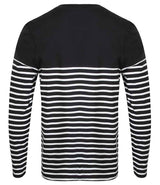 Front Row Unisex Long Sleeve Breton Striped T-Shirt | Navy/White thumbnail 2