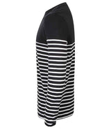 Front Row Unisex Long Sleeve Breton Striped T-Shirt | Navy/White thumbnail 3