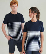 Front Row Unisex Breton Striped T-Shirt | Navy/White thumbnail 1